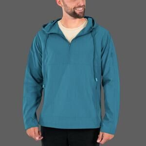 Bearbottom Men’s Ocean Blue Nylon Windbreaker Jacket Size M